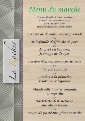 Menu du marché